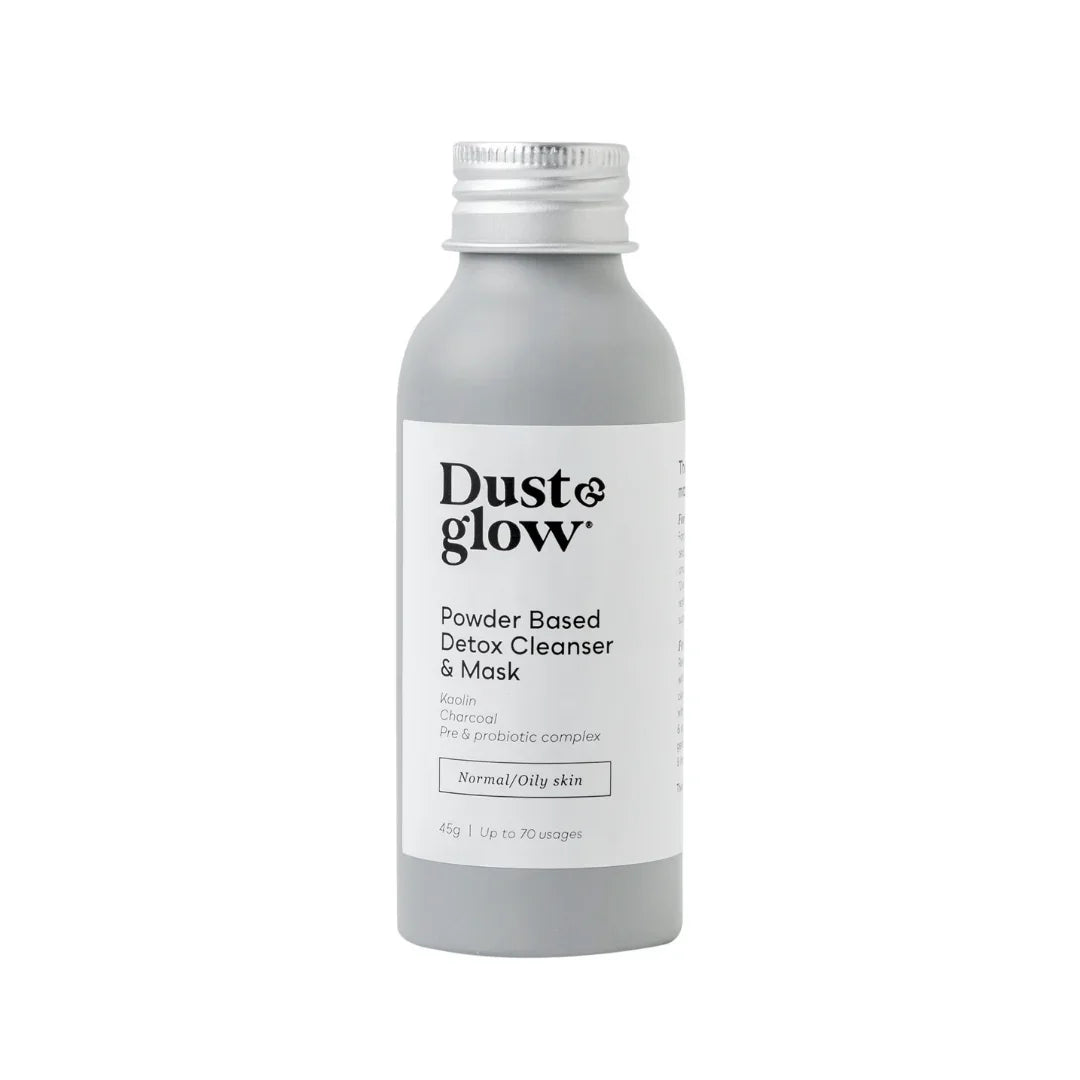 Dust & Glow Powder Based Detox Cleanser & Mask for Normal/Oily Skin, eco-friendly and refillable