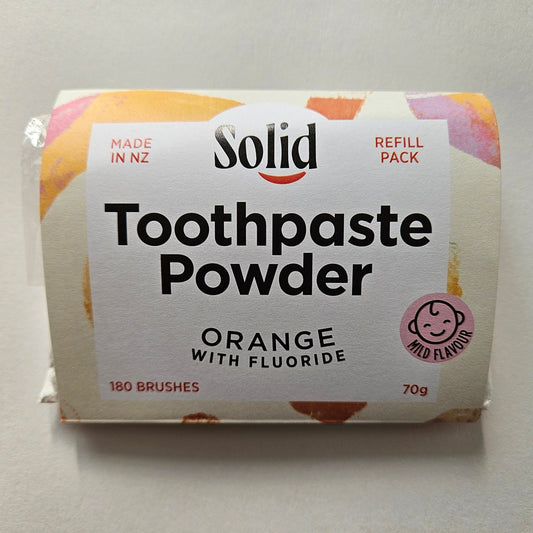 Toothpaste Powder REFILL - Orange by Solid - Dust & Glow