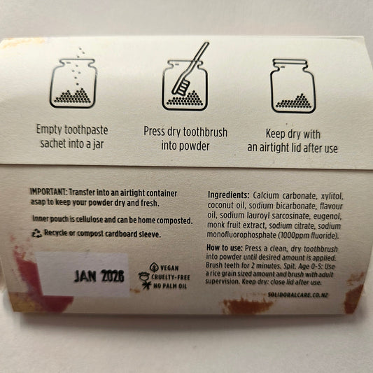 Toothpaste Powder REFILL - Orange by Solid - Dust & Glow