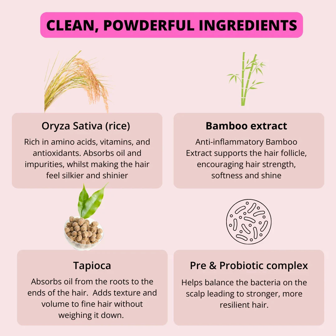 Dry Shampoo & Styling powder - Dark hair - Dust & Glow