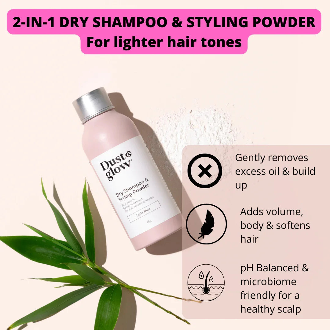Dry Shampoo & Styling powder - Light Hair - Dust & Glow
