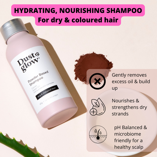 Powder Based Shampoo Dry/Coloured hair - Dust & Glow