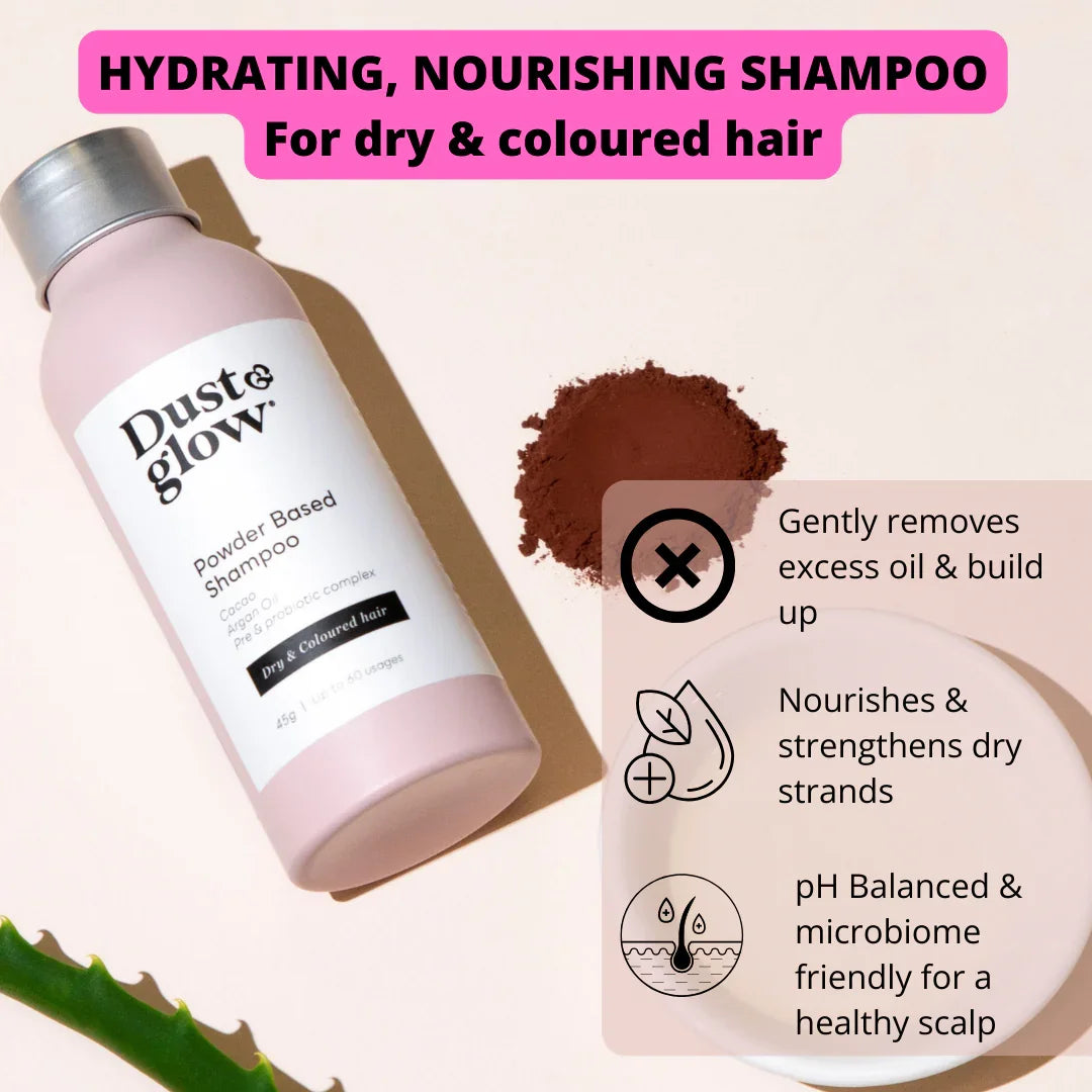 Powder Based Shampoo Dry/Coloured hair - Dust & Glow