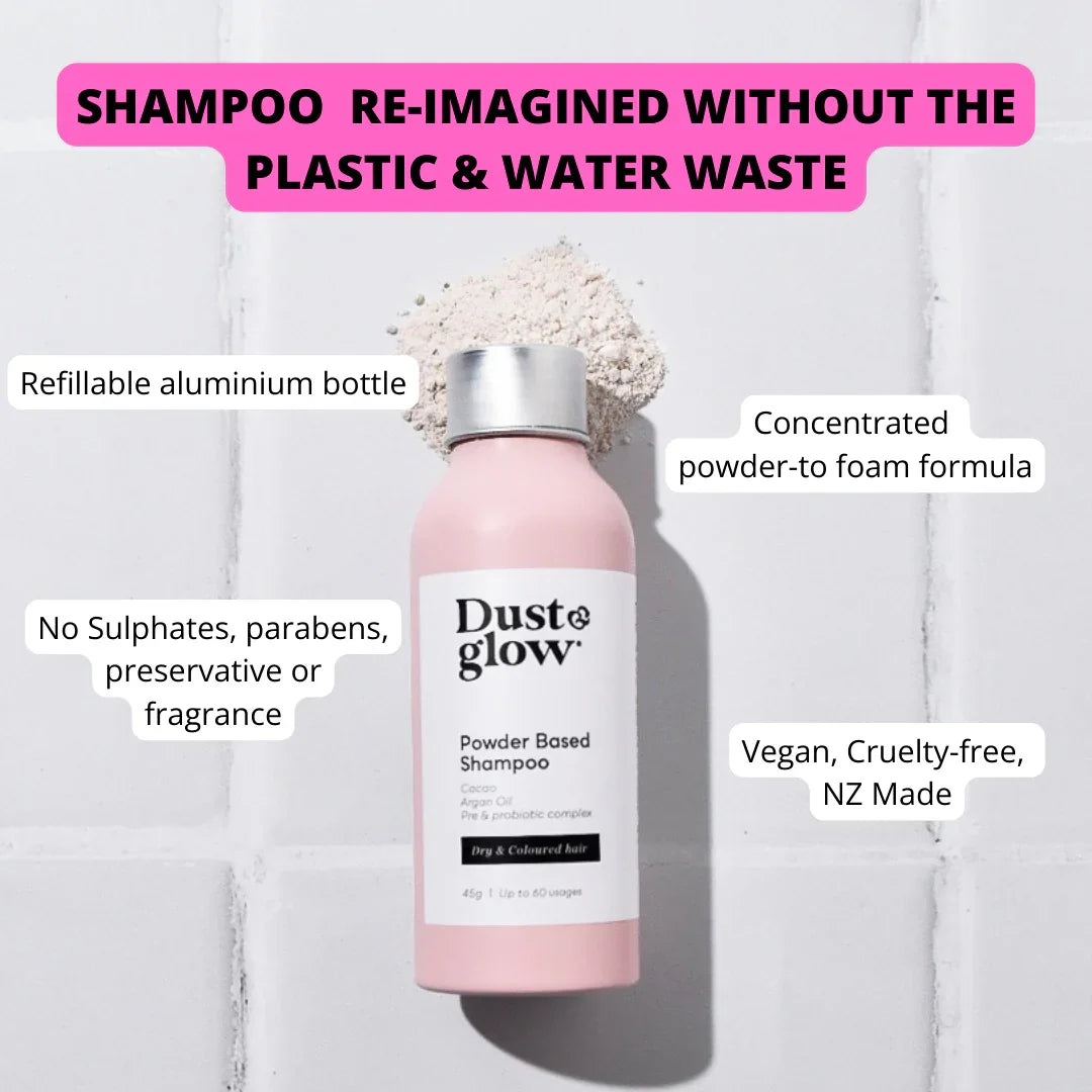 Powder Based Shampoo Dry/Coloured hair - Dust & Glow