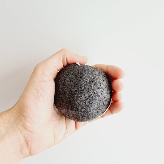 Konjac Sponge - Black for oily/combination skin - Dust & Glow Default Title