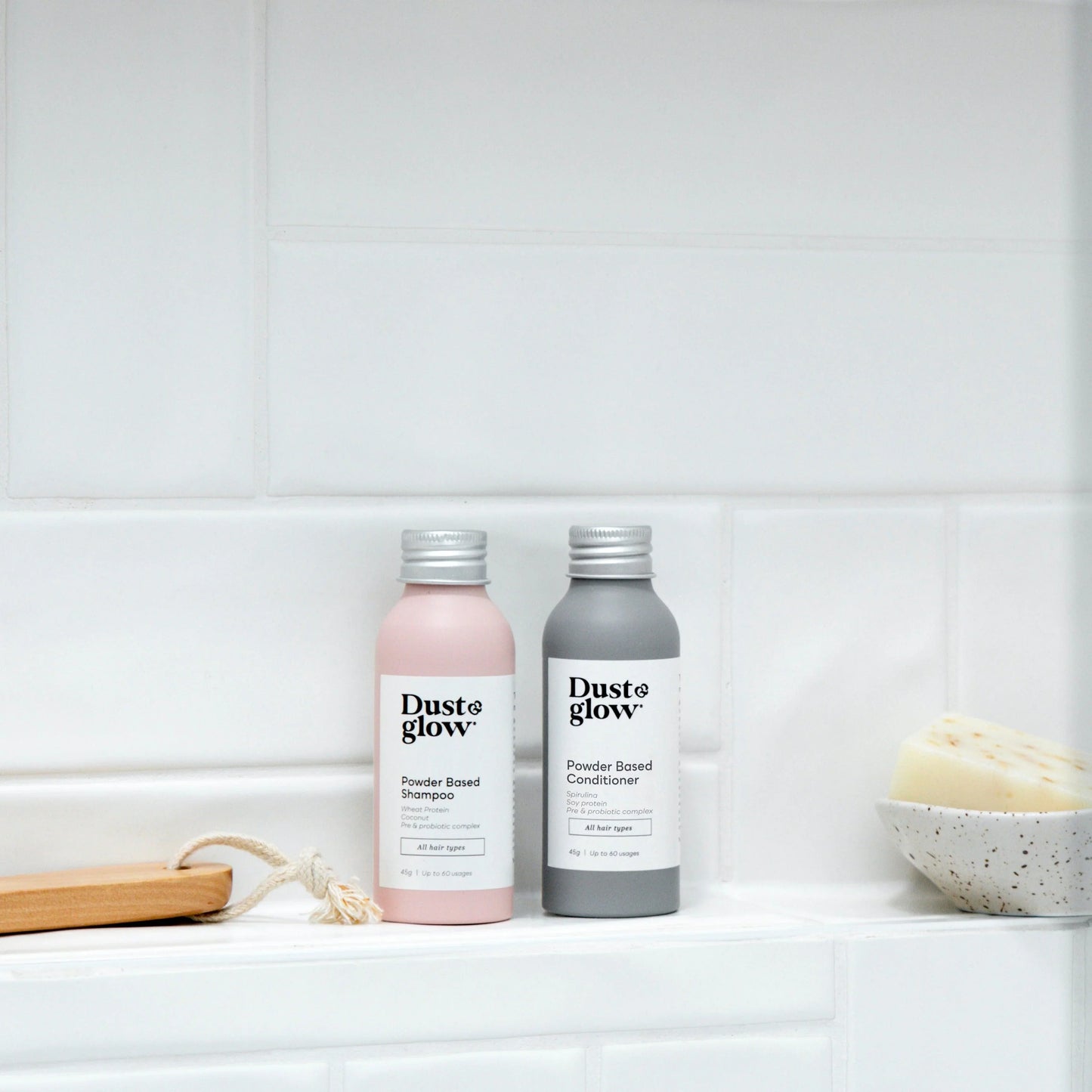 Haircare Essentials Duo + Bamboo Hairbrush - Dust & Glow