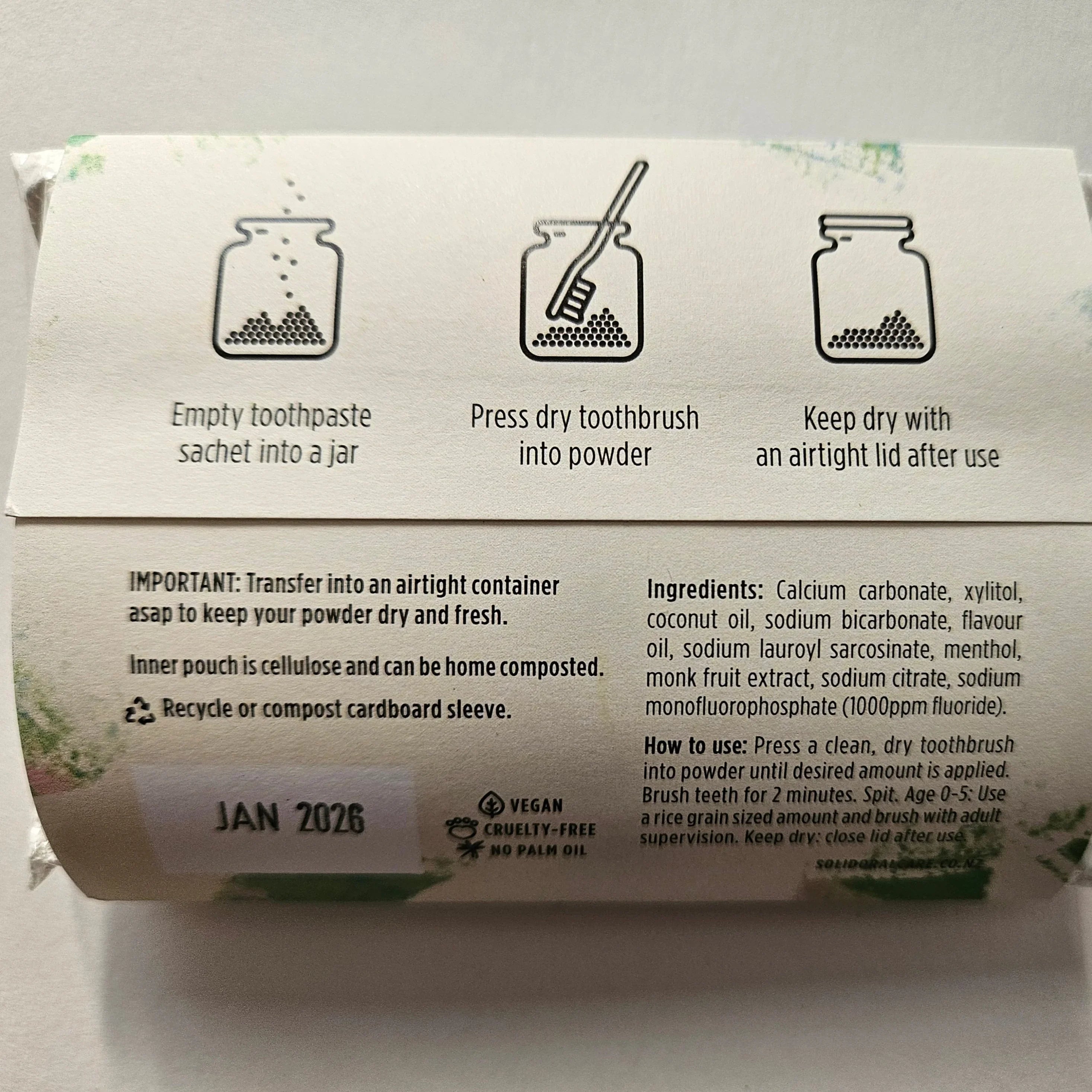 Toothpaste From Powder Toothpaste Powder – Plastic-Free, Vegan & Waterless | Dust & Glow
