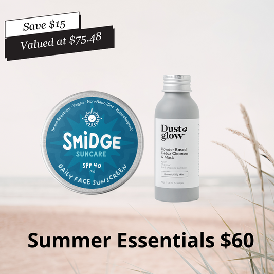 Summer Essentials - Sunscreen + Detox Cleanser - Dust & Glow