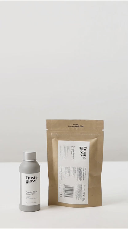 Dust&Glow How to refill our Bodywash powder with our certified Home Compostable pouches. Say ByeBye to landfill. 